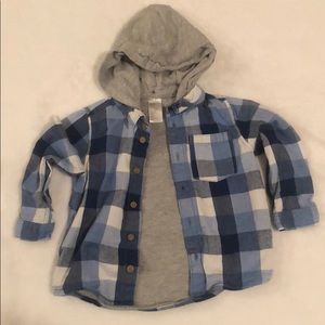 Baby flannel button down shirt